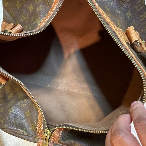 Authentic Louis Vuitton Monogram Coated Canvas Sac Souple 45 Boston Travel Bag - Picture 15 of 17